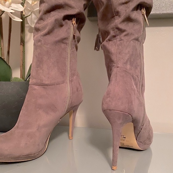 Thalia Sodi Taupe Knee High Boots 9.5 - Picture 5 of 10